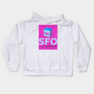 SFO sticker design P Kids Hoodie